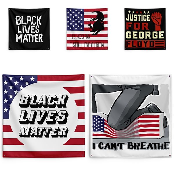 

george floyd printing tapestry black lives matter household wall banner 150*150cm #qa30534