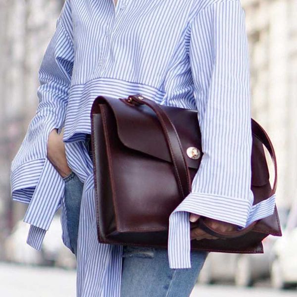 

oil wax pu leather large women briefcase 2020 new female handbag simple retro shoulder bag office messenger bag women vintage
