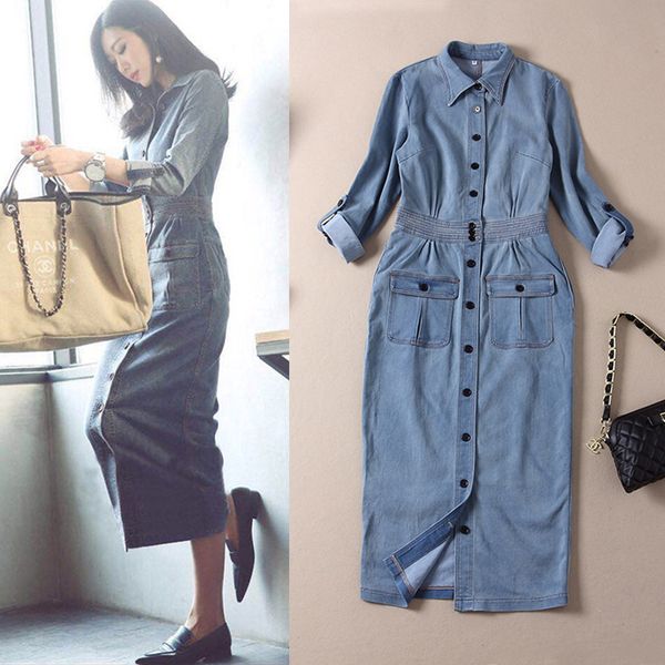 

2019 limited promotion straight вадим платье de festa платье женщины женщина летнее платье однобортный карманный maxi большой размер, Black;pink