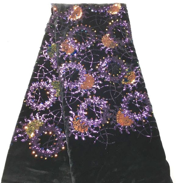 

velvet lace fabric is used for the latest nigerian french tulle lace 2020 high-quality african sequin fabric m35551, Pink;blue
