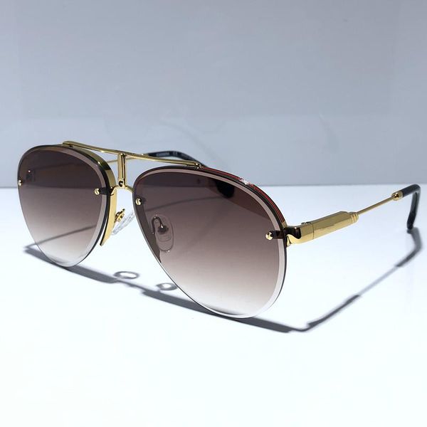 

new designer sunglasses 1008 simple half-rimmed glasses avant-garde style elling eyewear uv400 protection with box, White;black