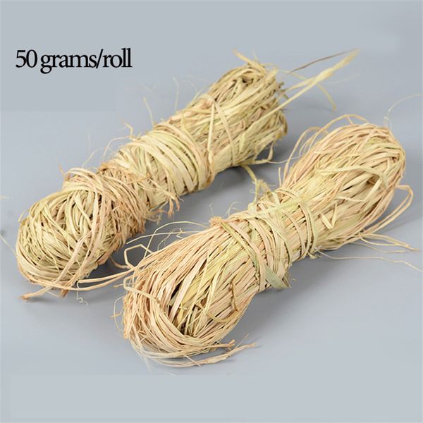 

natural grass from madagascar party supply diy decoration handmade craft strong toughness cured hay 50g/roll