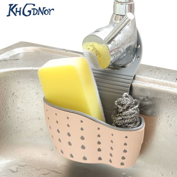

новый двойной карманы присоске раковина rack мыло губка drain rack strainer слив хранения корзины кухонные gadget