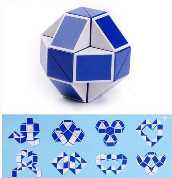 Mini Magic Snake Kreativ veränderbar für Kinder Magic Cube Puzzlespiel Twisty Stress Reliever Snake Toys Collection Kostenlos TNT Fedex