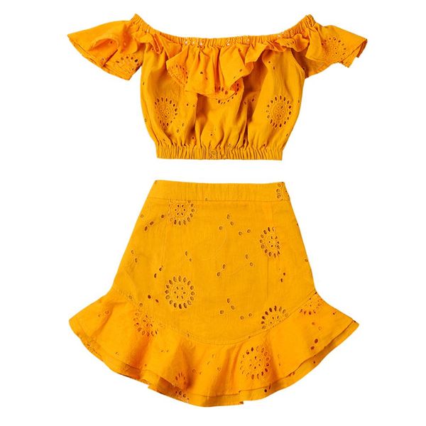 

без бретелек женщина наборов спортивных костюмов sexy off tops shoulder crop и мини-юбка рюши двухкусочных наборов без бретелек топов женско, Gray