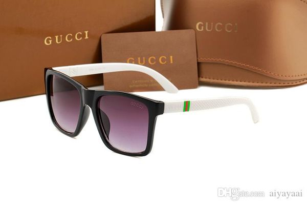 

sunglasses men's and women's brand designer vintage glasses uv400 protective glasses gradient lens 2147 hipping3, Black