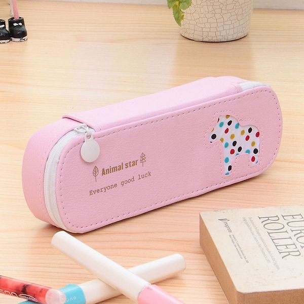 

1pc large capacity pen pencil case pen box cute school stationery cosmetic bag stationery geometry pencil bagschool supplies