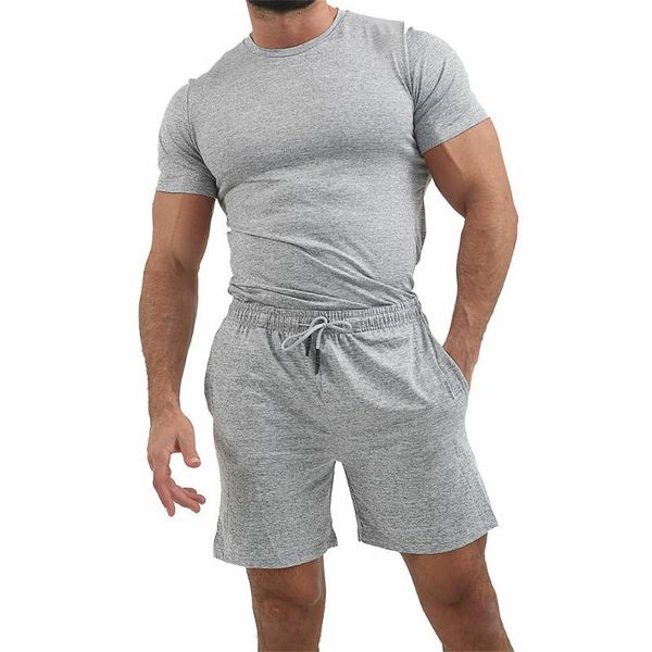 

2 pcs/set men tracksuit gym fitness badminton sports suit clothes running jogging sport wear exercise workout set sportswear d30, White;black