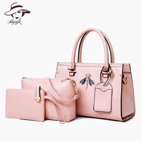 

3 pcs/set casual big tote bags women pu leather handbags large capacity ladies shoulder bag fashion composite bags