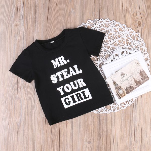 

mr steal your girl print graphic tees kids t-shirt for baby boys, Blue