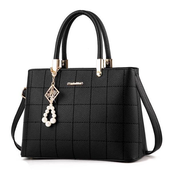 

womens bags purses and handbags plaid pu leather shoulder bags women solid color soft all-match fashion crossbody