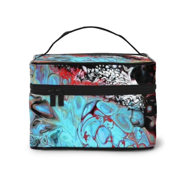 

a makeup bag wash bag receptacle cosmetic abstract painting (9