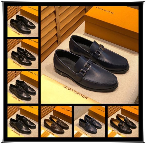 

2020 52 style find similar men dress shoes high end luxury italian style fashion men formal shoes brand trend plus size business leather, Black