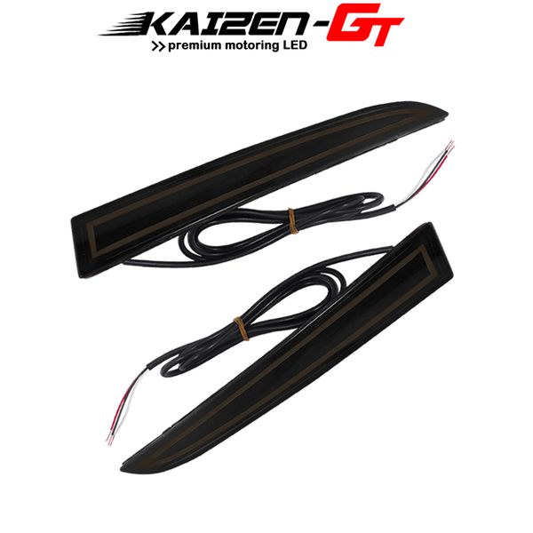 

kaizen-gt 2pcs rear bumper reflector lights red led brake tail lights kit for camaro traverse cadillac ats xt5