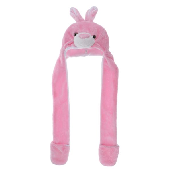 

scarves hat gloves kid 3 in 1 animal winter ski scarf cap paw mitten,winter warm cartoon plush hat with scarf pocket gloves, Yellow