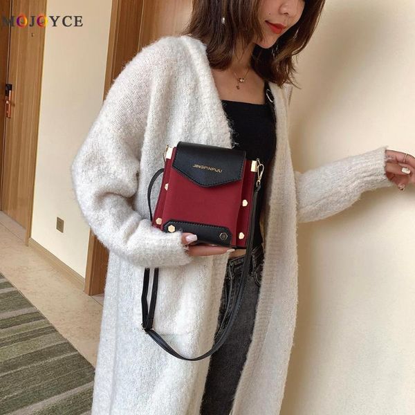 

fashion hit color messenger bags women pu leather classic shoulder handbag