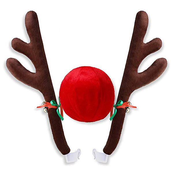 

universal 1set christmas car antler decorations home auto xmas decoration kit christmas decoration 1203#30