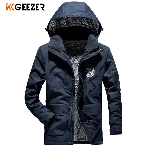 

winterjacket men silk coats cotton padded windbreaker hooded thicken warm outwear thickens down parka, Tan;black