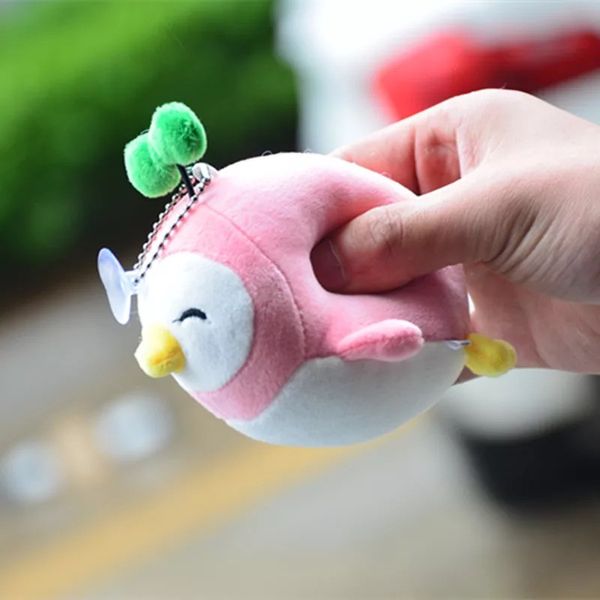 

1pcs cute plush keychain penguin keyring holder anime keychain car key keychains key pendant for bag gifts for women kids, Silver