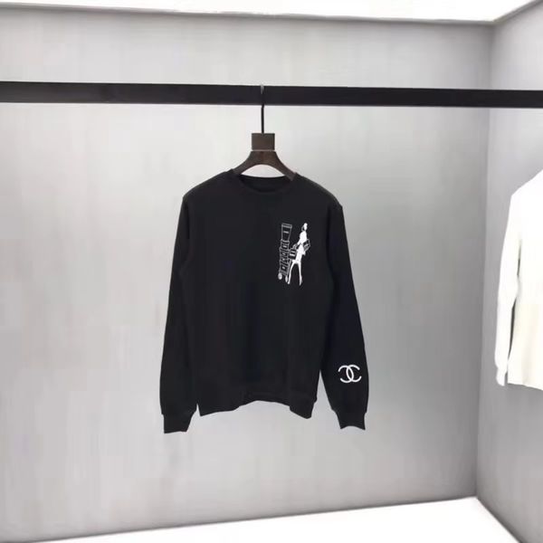 

mens and womens sweatshirts womens solid solor pullover youth print girls casual clothing 2019 autumn new trend sale, Black