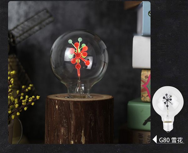 

led edison bulb e14 e27 3w c35 c35l g80 flame fire lighting vintage flickering effect tungsten novel candle tip lamp orange red