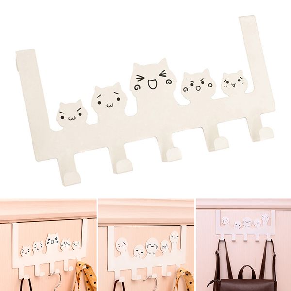 

stainless steel cute cat door hook clothes hat coat organizer hanger storage rack lbshipping
