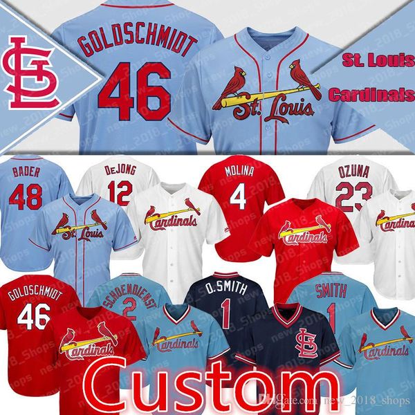 

Custom 46 Paul Goldschmidt Cardinals 4 Yadier Molina 13 Matt Carpenter St. Louis 1 Ozzie Smith 48 Harrison Bader 12 Paul DeJong 23 Ozuna