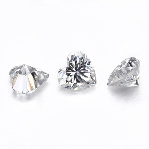 

3x3mm ef color heart brilliant cut moissanites at price for moissanites ring, Black
