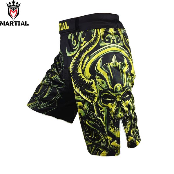 

martial taurus printed fight shorts running shorts men muay thai, Blue