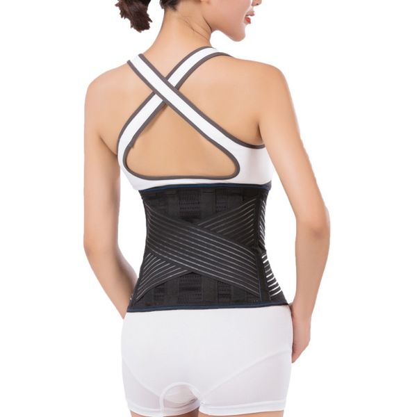 

magnetic self-heating waist brace steel bone bar waist belt men women lumbar support back brace belt therapy, Black;gray