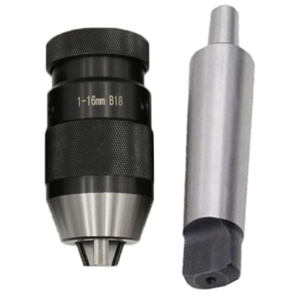 

xd-self tighten keyless drill chuck shank morse taper 1-16mm mt3 b18 light-duty hand tightening drill chuck
