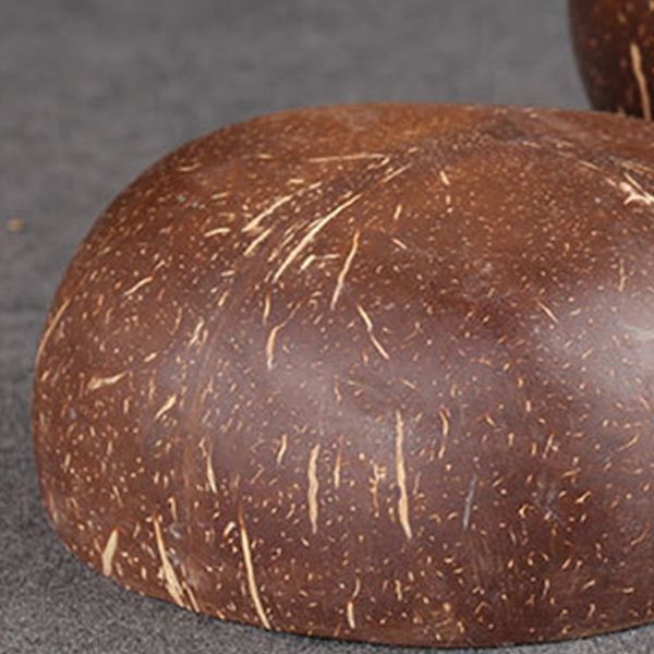 

6pcs/set natural coconut shell key candy dish table key storage section coconut bowl ink creative ornament creative storage bowl