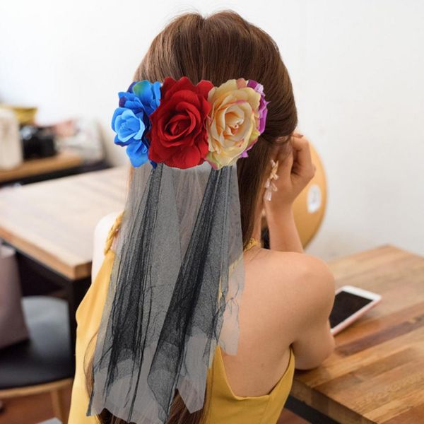 

halloween rose flower crown wedding festival headband hair garland wedding headpiece for p props decorations