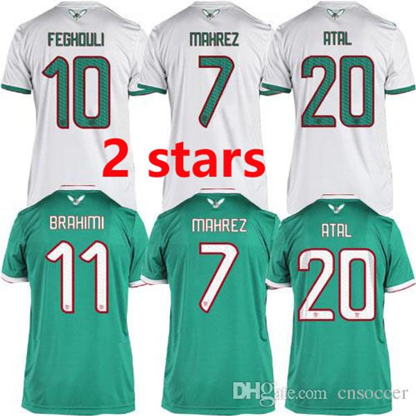 

2019 2 stars Algeria SOCCER JERSEYS HOME AWAY AFCON MAHREZ BRAHIMI BOUNEDJAH BOUAZZA 19 20 maillot de algerie FOOTBALL SHIRTS