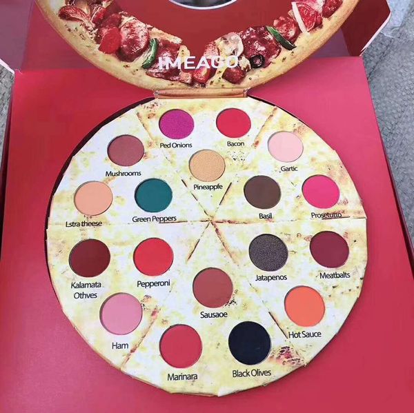 

New makeup palette pizza imeago 18color eye hadow palette matte himmer containing bru he bronzer palette blu h dhl hipping