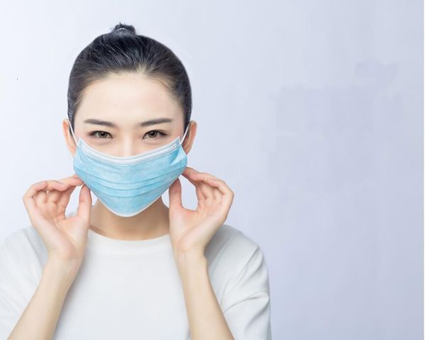 

in stock adultadultren hood mask face masks blue 3 ply facemask dustproof fog dust masks drop shipping