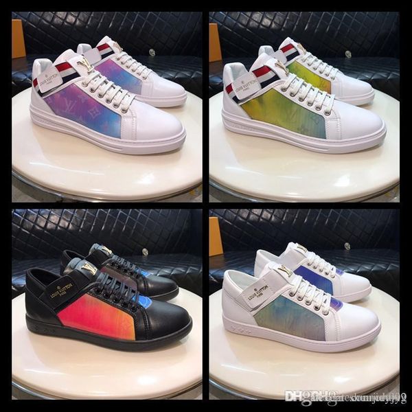 

luxury designer rockrunner sneakers leather men women casual shoes sneakers footwear women flats dress shoe sports tennis printing, Blue;gray