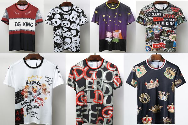 

19 new men 039 ummer t hirt large ize o neck hort leeved t hirt dg pig panda print ca ual t hirt dg de igner clothing