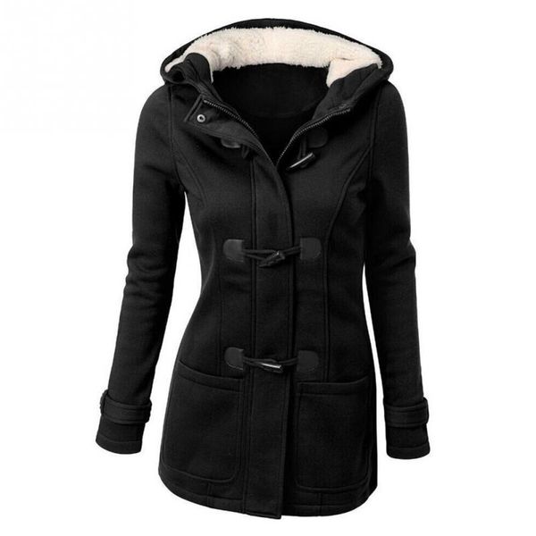 

2018 new design selling women fashion warm coat jacket outwear autumn winter long parka overcoat coffee black gray, Tan;black