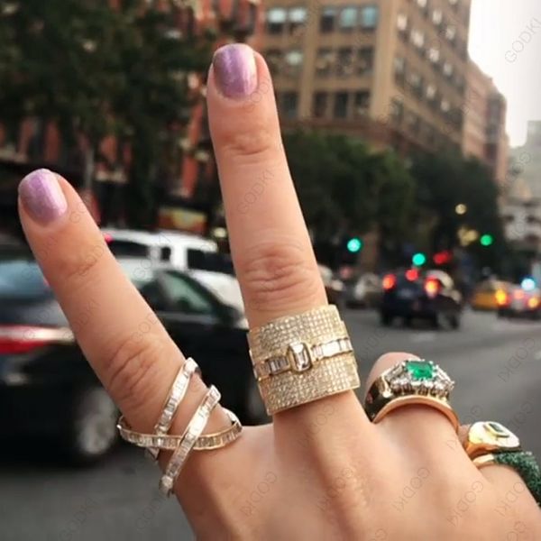 

wholesale-luxury jewelry 925 sterling silver priincess cut multi z cz diamond gemstones party women wedding stackable ring gift, Slivery;golden