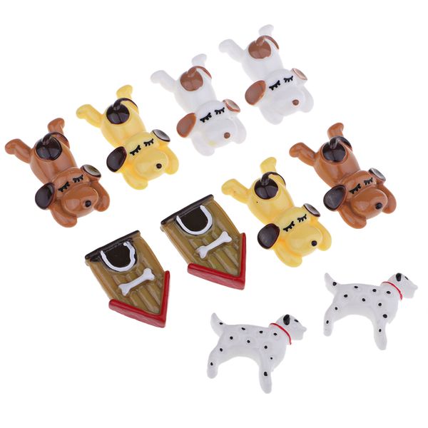 

10 шт собака дом смолы flatback украшения для diy телефон чехол украшения дети ремесла ручной работы игрушки