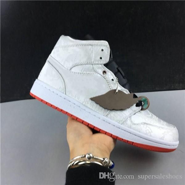 

2019 wholesale new clot x 1 mid fearless edison chen mens basketball shoes 1s designer sport sneakers cu2804-100 eur 40-45