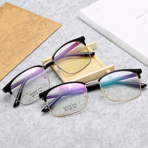 

tr90 material thin eyebrow mixed frame plain tr90 material xi mei mix 2770 mirror men's square frame myopia 2770, Silver