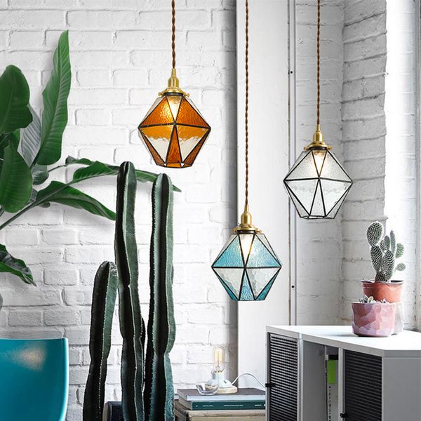 

старинные медные подвесные светильники лампы стекло висячие лампы свет art deco pending освещения гостиная столовая кафе loft bedroom