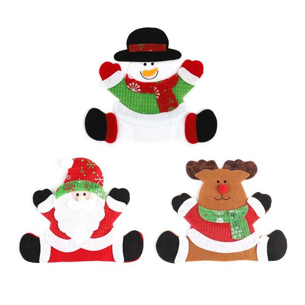 

christmas decorations knife and fork cover catering desksnowman old elk shape cutlery bag christmas supplies