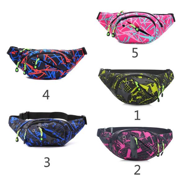 

camouflage multi pocket waist bag nylon fanny pack waterproof sport bag