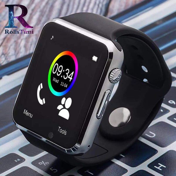 

men's smart watches sport pedometer wristband with camera women smartwatch support sim message reminder smartwatch for android, Slivery;brown