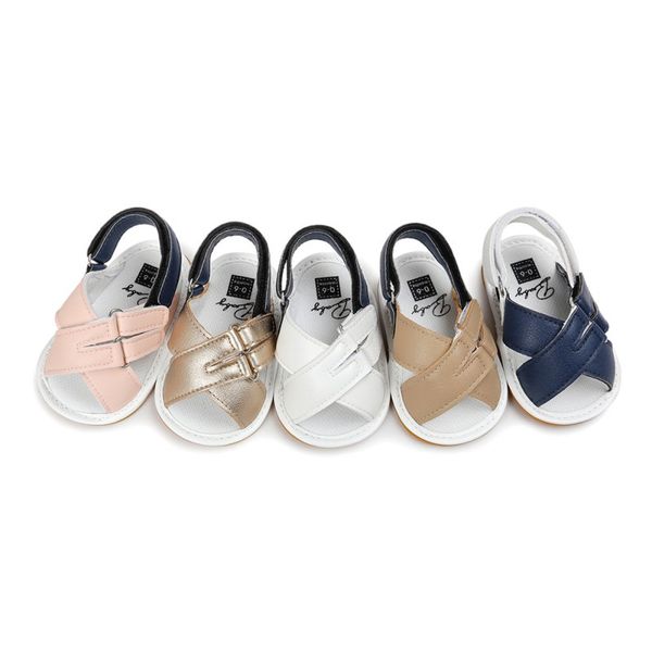 

newborn baby boy sandal shoes infant toddler buckle sandal cross beach rubber soled summer shoes for 0-18m, Black;red