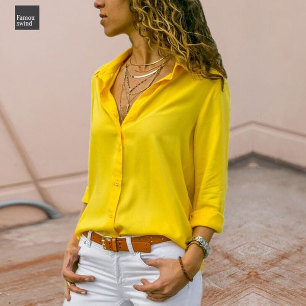 

блуза женщины топы весна осень женские топы с длинным рукавом v шеи шифон блузки женщина офиса рубашки плюс размер шифон xxxl, White