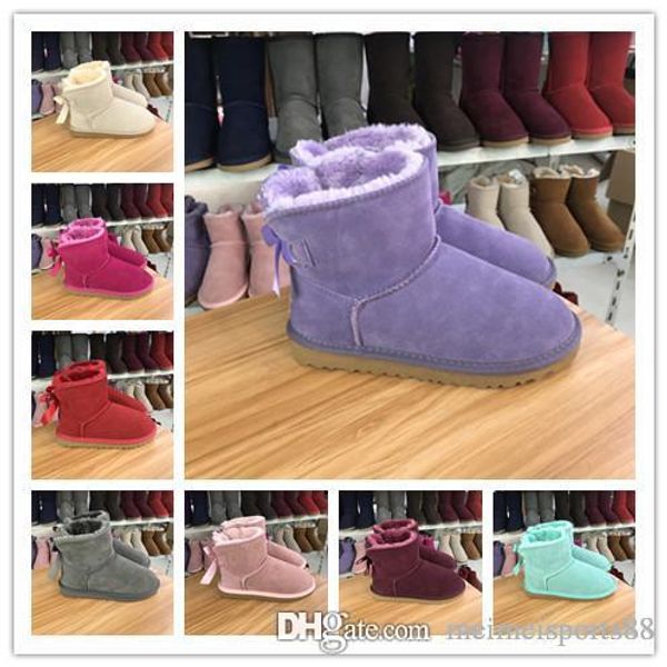 

australian classic winter women's boots maroon black blue pink coffee designer snow boots women's ankle boots size 35-43